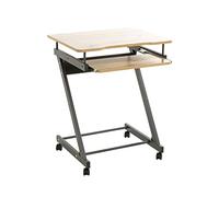 HAKU Pc-Desk Anthracite, Oak, Mdf, Metal - Dim.: W 60 cm X H 75 cm X D 49 cm, Style: Modern