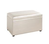 HAKU Storage Bench Gold, Synthetic Fabric With Leather Look, Mdf - Dim.: W 65 cm X H 42 cm X D 40 cm, Style: Art Deco