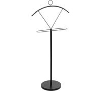 HAKU valet stand, black metal, valet stand, black - Dimensions: W 51 x H 117 x D 28 cm, Style: Modern
