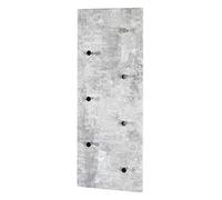 HAKU Wardrobe Concrete Optic, Chrome, MDF, Metal - Dim.: W 80 cm X H 30 cm X D 6 cm, Style: Modern