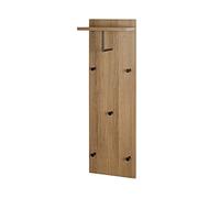HAKU Wardrobe Oak, Black, MDF, Metal - Dim.: W 30 cm x H 100 cm x D 20 cm, Style: Modern