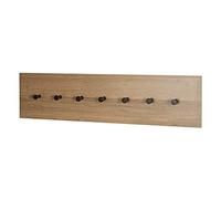 HAKU wardrobe oak, black, MDF, metal - Dim.: W 80 cm x H 20 cm x D 5 cm, Style: Modern