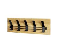 HAKU wardrobe oak, black, solid wood, metal - Dim.: W 60 cm x H 20 cm x D 10 cm, Style: Modern