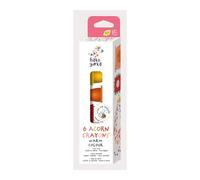 Haku Yoka 6 Acorn Crayons - Warm Theme, Super Durable and Easy to Grip Mess Free Crayons for Ages 2+, Natural Beeswax & Organic Mineral, Certified Safe Crayons
