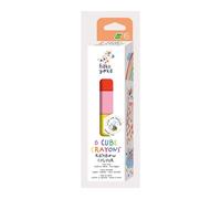 Haku Yoka 6 Cube Crayons - Rainbow Theme, Super Durable and Easy to Grip Mess Free Crayons for Ages 2+, Natural Beeswax & Organic Mineral, Certified Safe Crayons