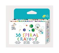Haku Yoka Spiral Crayons, 36 Colours, Mess Free, Super Durable and Easy to Grip Crayons for Ages 2 years+, Natural Beeswax & Organic Mineral Coloured Crayon