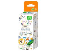 Haku Yoka Stickers & Colouring Roll, Safari Mini Wax Crayons, Ages 3+