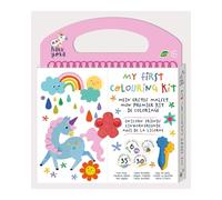 Haku Yoka Unicorn Friends My First Colouring Kit, On The Go Colouring Kit with 6 Smile Beeswax Crayons, FSC Certified