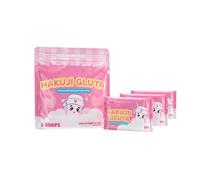 Hakuji Gluta Brightening Soap (3 x 70g) - Advanced Radiance Complex with Glutathione, Kojic Acid & Alpha Arbutin - Exfoliating Face & Body Bar for Even Skin Tone (210g Pouch)