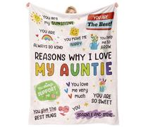 Hakumata Auntie Blanket Gifts, Auntie, Best Blanket Gifts for Auntie - Soft Throw Blankets 60 * 50in, Christmas Aunty Gifts from Nephew/Niece for Auntie, Aunty, Aunt