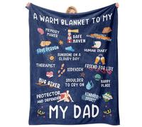 Hakumata Dad Birthday Gifts, Gifts for Dads Birthday, for Dad Men from Daugher Son, Christmas Father's Day Thanksgiving Gift for Daddy Stepdad Father in Law, Soft Flannel Blanket 60" x50