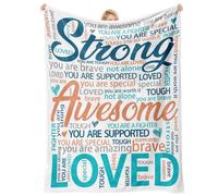 Hakumata Inspirational Get Well Blanket - Super Soft Healing Throw for Women, Perfect Cancer Care Gift for Mom or Adults Recovering from Surgery 50"x60"