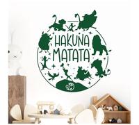 Hakuna Matata - Lion King Inspired Children's Vinyl Wall Decal Sticker [Large] [Forest]