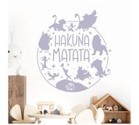 Hakuna Matata - Lion King Inspired Children's Vinyl Wall Decal Sticker [Large] [Light Grey]