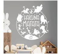 Hakuna Matata - Lion King Inspired Children's Vinyl Wall Decal Sticker [Large] [White]