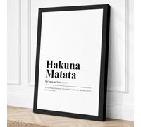 Hakuna Matata Typography Canvas Wall Art Print 24x16 Inch