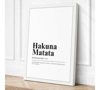 Hakuna Matata Typography Canvas Wall Art Print 30x20 Inch