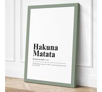 Hakuna Matata Typography Canvas Wall Art Print 36x24 Inch