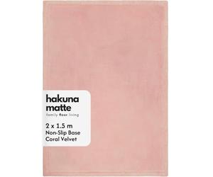 Hakuna Matte Baby Play Mat, Coral Velvet, 200x150x2.5cm, Pink | High-Density high-density foam Area Rug - Stylish Playmat for Floor with Non-Slip Backing for Crawling Soft Play Tummy Time