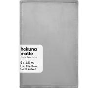 Hakuna Matte Premium Large Coral Velvet Baby Play Mat 200x150x2.5cm Grey