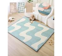 Hakuna Matte Cloud-soft baby play mat 200x150x2.5cm, curved - children's room rug memory foam - baby crawling mat with non-slip underside - children's play mat/tatami mat