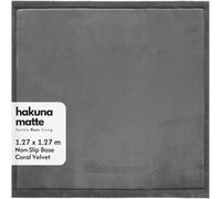 Hakuna Matte CloudSoft Play Mat Dark Gray 127x127cm | Super soft and safe baby rug, luxury children's room decoration, extra thick and cosy for crawling, Oeko-Tex tested