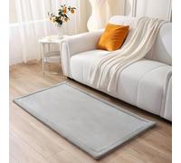 Hakuna Matte Premium Large Coral Velvet Baby Play Mat 150x80x2.5cm, Grey | High-Density high-density foam Area Rug - Stylish Playmat for Floor with Non-Slip Backing for Crawling, Soft Play Tummy Time