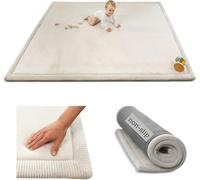 Hakuna Matte Premium Large Coral Velvet Baby Play Mat 200x150x2.5cm Grey