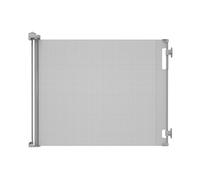 Hakuna Pets Indoor/Outdoor Paw Proof Retractable Dog Gate, 36.6" Tall Extends to 71" Wide, Gray