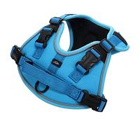 [白山:Hakusan] Zero 4 Dog Harness Made by Japan, Mesh, Comfortable, Adjustability, Friendly, Removable Patch, Useful Handle, XL- Large Dog, Turquoise