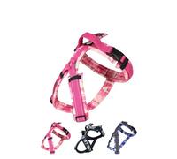 [白山:Hakusan] Zero Dog Harness Camouflage Type, Safe - No chocking/Hard to Disconnect, Great fit - Easy Put on and Off/Adjustable, Reflector, XL - Large Dog, Pink Camouflage