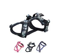 [白山:Hakusan] Zero Dog Harness Camouflage Type, Safe - No chocking/Hard to Disconnect, Great fit - Easy Put on and Off/Adjustable, Reflector, L - Large Dog, Camouflage