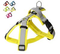 【Hakusan】 Zero Harness Mesh Series,Dog Harness, Padded, Adjustable,No Pull Design, Safety,Japanese Brand,Medium Dog, (Mesh/Yellow×Gray, S)