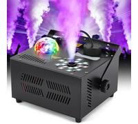 Hakuta 1000W Fog Machine Vertical Smoke Machine, 18 LED + Disco Ball | fog/smoke, 18 LED lights, disco ball, vertical design, for Halloween, Christmas, weddings, parties, DJ, clubs