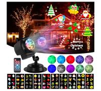 HAKUTA Halloween Christmas Projector Lights,HD Wave Ocean Effect LED Projector with 10 HD Slides (3D Ocean Wave +Patterns) and Remote Control for Christmas, New Year,Birthday,Halloween