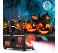 Hakuta Smoke Machine, Fog Machine with 6 Colorful LED Lights Automatic Smoke Machine 2300 CFM Spray with Auto Spray Function, Great for Halloween, Christmas, Wedding, Stage Performance and Parties