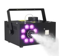 HAKUTA Smoke Machine with RGB Light Effect, 500W 2000CFM Fog with 2 Wired and Wireless Remote Controls, for Wedding Halloween Christmas Stage Effect