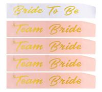 HAKZEON 20 Pcs Hen Party Sashes Set, 19 Team Bride Sashes and 1 Bride to Be Sash, Bachelorette Party Accessories for Bridal Shower