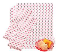 HAKZEON 200 Sheets 8.5 x 9.8 Inch Wax Paper for Food, Wax Wrapping Paper, Greaseproof Paper Sheets Heart Food Wrap Liners for Deli Sandwich Hamburgers Cheese Fries