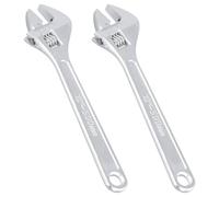 HAKZEON 2PCS 12 Inch Adjustable Wrench Spanner 305mm Wide Jaw (0-33mm) - Professional Grade Plumbing Tool with Scale Markings