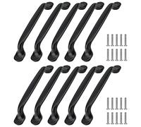 HAKZEON 30 Pack Mattle Black Cupboard Pull Handles, 128mm Hole Spacing Kitchen Door Handles Cabinet Handles for Drawer Closet Door