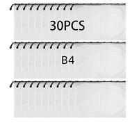 HAKZEON 30 PCS B4 Plastic Zip Wallets, Waterproof Mesh Zipper Pouches Document Bags Holder for Office Home School Travel Storage, 38x28cm Clear PVC File Folders