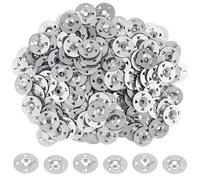 HAKZEON 400Pcs 28mm Easy Fix Washers, Galvanised Steel Fixing Washers, 4 Claw Washer Nail Gaskets for Insulation Thermoboard Tile Backer Boards