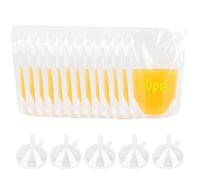 HAKZEON 50 PCS 350ML Drink Pouches for Festival, Clear Reusable Liquor Pouch Drink Flask with Spout and Funnel, Hand-Held Stand up Bag Travel Drinks Container Bags Leak Proof for Hot Cold Beverage