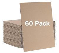 HAKZEON 60 Pack A4 Corrugated Cardboard Sheets, 3mm Thick Cardboard Sheets, Flat Cardboards Inserts for Mailing, DIY Crafts, Arts, Packaging, Brown