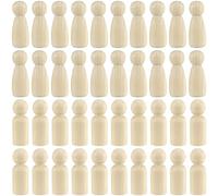 HAKZEON 80 PCS 65 mm Unfinished Wooden Peg Dolls, 40 Male 40 Female Decorative Wooden Peg Doll People, Wooden Peg Doll Body for Painting, DIY Craft Art Projects, Decoration