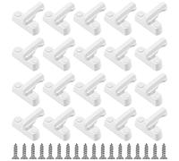 HAKZEON Set of 20 White Sash Jammers, Window Locks with Screws, Zinc Cast Alloy Window Anti-Theft Flush Lock Sash Jammer Blocker for UPVC PVC Doors Windows