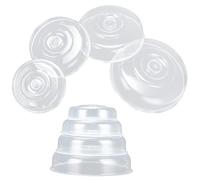 HAKZEON Set of 8 Microwave Food Cover, 4 Sizes Plastic Plate Covers with Steam Vent Hole, Dish Covers Splatter Guard for Food Heating and Preservation, 14/17/20/23cm