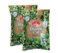 Hal-Di-Ram'S Bhindi Cut 312g Ready to Cook Frozen Okra (Lady’s Finger) Authentic Indian Vegetable No Added Preservatives Product from India Pack of 2