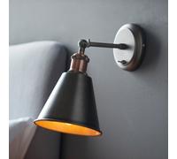 Hal Metal Wall Lamp Aged Pewter Aged Copper Plate Netlighting Grey One Size